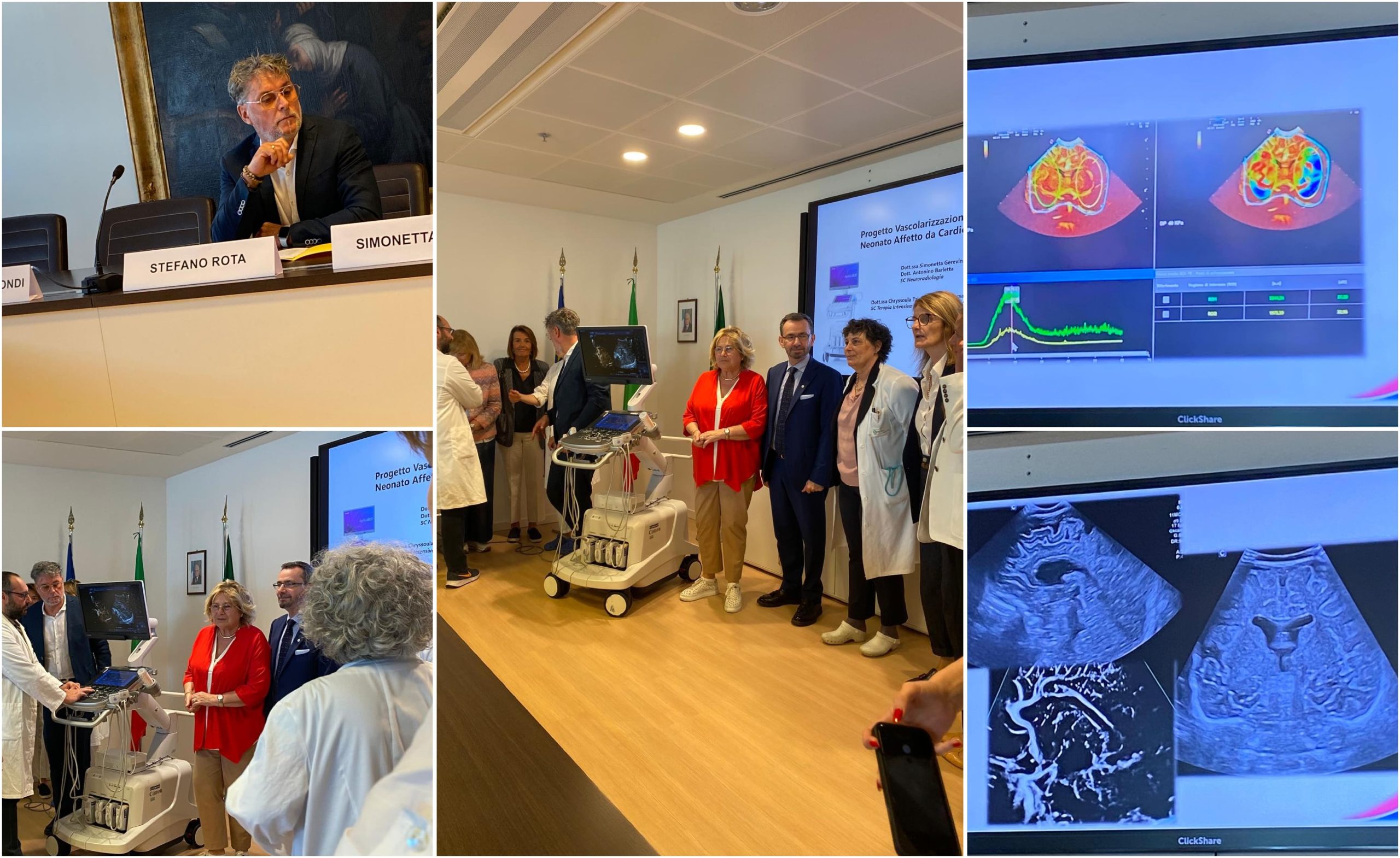 Donazione ecografo per la ricerca neonatale Presentazione dell'ecografo donato al Papa Giovanni XXIII da Nepios, Associazione per l'Aiuto al Neonato ODV e L'Orizzonte di Lorenzo